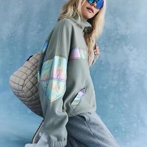 FP Movement by Free People Away We Go 1/2 Zip Sweatshirt M NWT